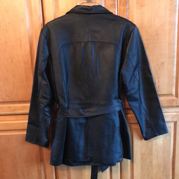 Women’s Leather Coat Jacket - Picture 4 of 5